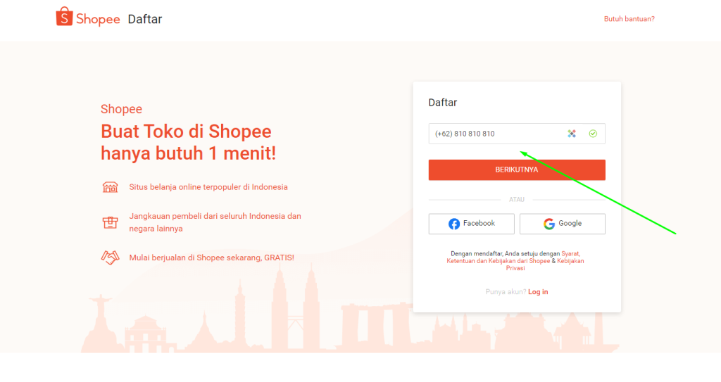Login shopee