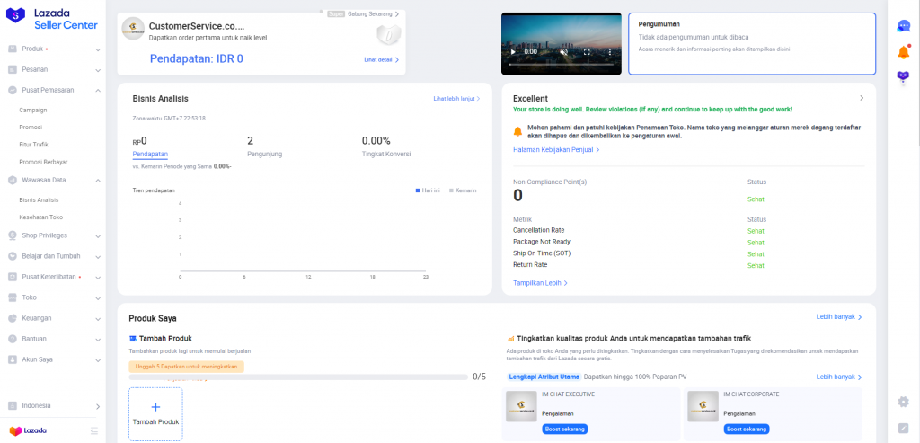 Seller Center Lazada